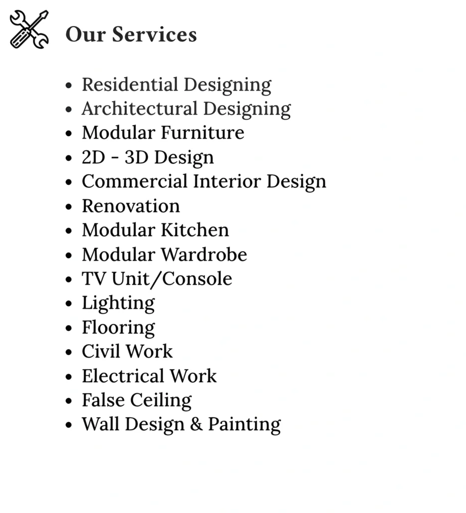 our services